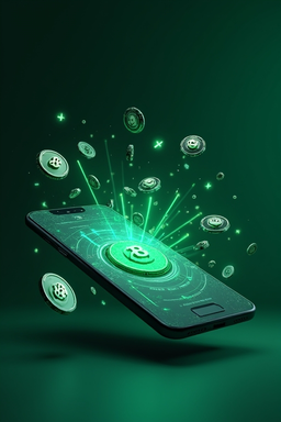 Smartphone con la app de casino