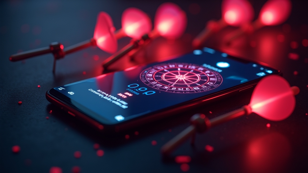 Teléfono Android mostrando la descarga de un APK en un entorno de casino oscuro
